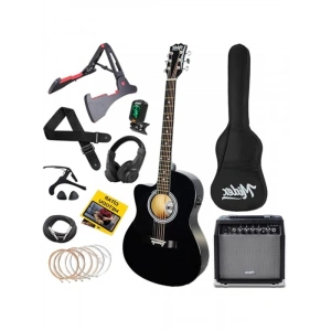 Midex RG-560BK-AMP Siyah Amfili Elektro Akustik Gitar Full Set
