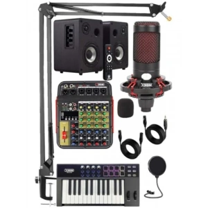 Midi Klavye ve 5 Kanal Stüdyo Kayıt Mikserli Set