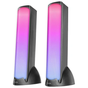 Mikado MD-183 2.0 3W*2 Bluetooth Siyah Rgb Aydınlatmalı USB + 3.5mm USB 5V Speaker Hoparlör