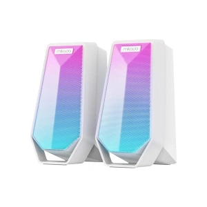 Mikado MD-188 2.0 5W*2 Bluetooth Beyaz RGB Aydınlatmalı + USB Kablo USB 5V Speaker Hoparlör