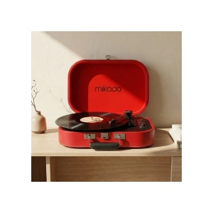 Mikado Nostalgia MN-101 Kırmızı USB + RCA + Bluetooth Destekli Müzik Kutusu