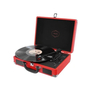 Mikado Nostalgia MN-P317 Kırmızı Turntable + Rca + Bluetooth Destekli Pikap