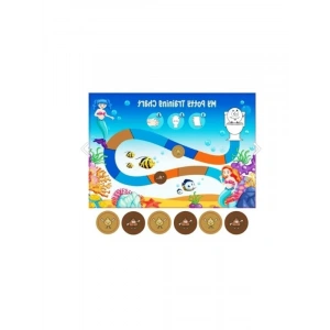 Mıknatıslı Tuvalet Eğitimi Panosu 21x30 cm - Denizaltı Temalı