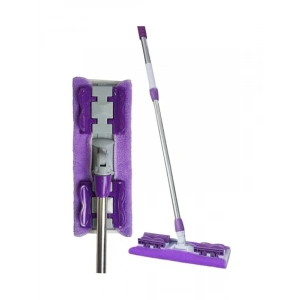 Mikrofiber Mandallı Mop, Teleskopik Sap ve 360 Derece Dönme Özelliği