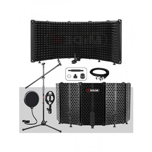 Mikrofon Ses Yalıtım Paneli Seti, 69x26cm Ölçülerinde