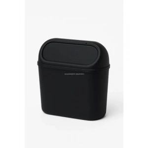 Mini Araç İçi Çöp Kovası, Klipsli ve Kancalı Tasarım, Siyah Plastik