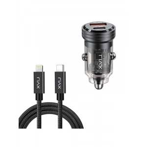 Mini Araç Şarj Cihazı ve 50cm Hızlı Şarj Kablosu, 45W PD/QC