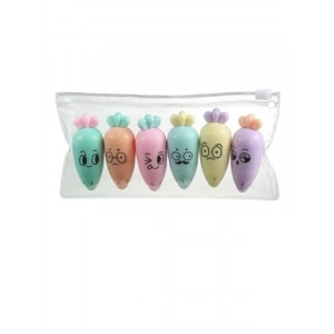 Mini Boy Pastel Renkli Fosforlu Kalem, 6lı Set