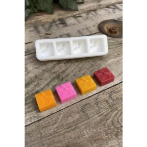 Mini Dörtlü Silikon Mum Kalıbı Seti