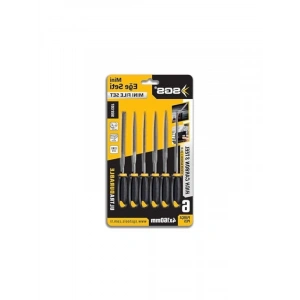 Mini Eğe Seti, 6 Parça, 4x160 mm Metal El Aletleri İçin