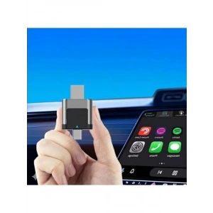 Mini Ergonomik 2in1 Kablosuz CarPlay ve Android Auto Adaptörü
