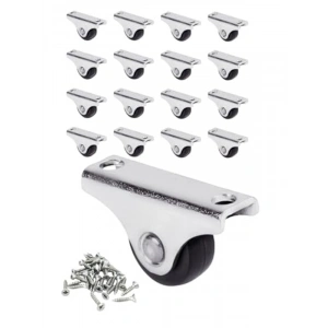 Mini Sabit Mobilya Tekerlekleri, 15 Kg Taşıma Kapasitesi