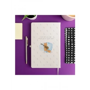 Minimal Tasarımlı Çizgili Not Defteri 13x21 cm