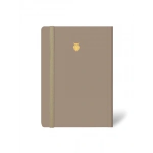 Minimalist Çizgili Defter, Vizon Renk, 17x24 cm