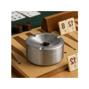 Minimalist Paslanmaz Çelik Küllük - Kapaklı, Kokusuz, Sağlam (9x7 cm)