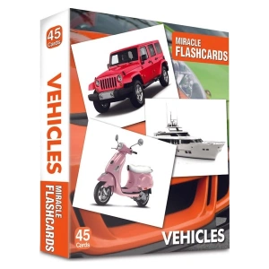MK Publications Miracle Flashcards Vehicles - 45 Pictures