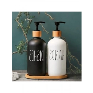 Modern Banyo ve Mutfak Seti - Siyah Beyaz Cam Şişe