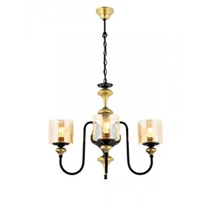 Modern Eskitme Kaplama Avize, E27, Metal ve Cam, 62 cm