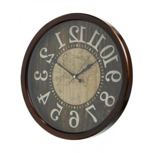 Modern Kadranlı Dünya Haritalı Sessiz Duvar Saati, 42 cm