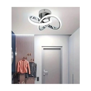 Modern Krom Kar Çiçeği LED Tavan Armatürü, Salon İçin