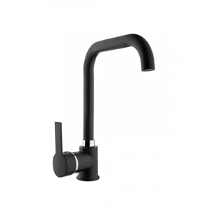 Modern Siyah Mutfak Bataryası, Paslanmaz Çelik, 360° Döner