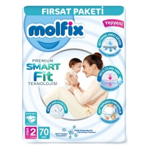Molfix Premium Smart Fit Fırsat Paketi 2 Beden Mini 70 Adet