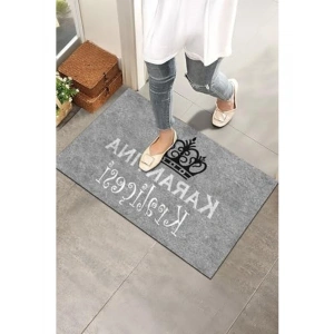 MONNHEIN Kapı Önü Paspası - Modern ve Şık Kapı Paspası | Ev, Ofis ve Dış Mekân Kullanımı İçin (Karantina Kraliçesi)
