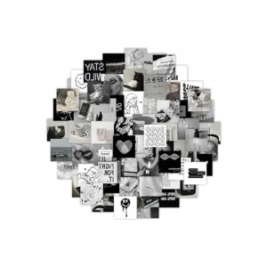 Monokrom Sticker Seti, Farklı Tasarımlar