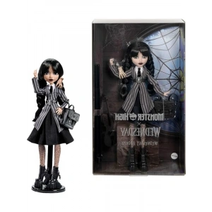 Monster High Wednesday Okul Üniformalı Bebek, 3Y+, HXJ04