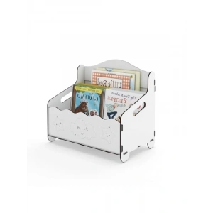 Montessori Tarzı Ahşap Kitaplık ve Dergilik