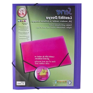 Mor Renkli A4 Lastikli Dosya - Güvenli ve Pratik Kullanım
