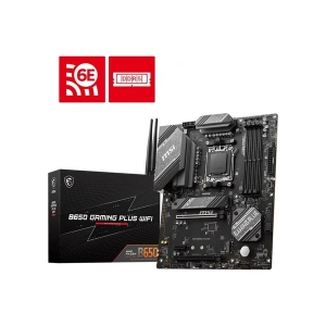 MSI MB B650 GAMING PLUS WIFI AM5 DDR5 6000MHZ(OC) HDMI DP 2xM.2 USB3.2 2.5G LAN WIFI 6E ATX