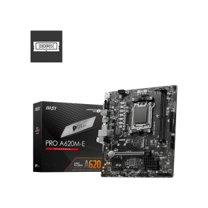 MSI MB PRO A620M-E AM5 DDR5 6000MHZ(OC) HDMI VGA 1X M.2 USB3.2 GIGABIT LAN MATX
