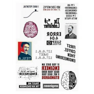 Mühendis Tasarımlı 15li Sticker Seti - Yaratıcı Tasarımlar