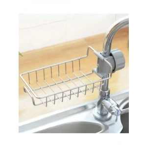 Musluk Üstü Tek Katlı Mutfak ve Banyo Rafı - Sabun ve Sünger Askısı