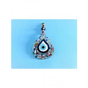 Nazar Boncuklu Renkli Cam Damla Duvar Süsü