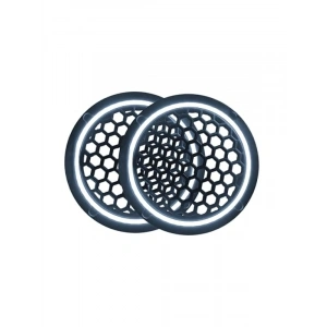 Neon Işıklı 16 cm Hoparlör Kapağı - 2 Adet - Beyaz