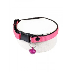 Neon Pembe Renkli Ayarlanabilir Zilli Kedi Tasması