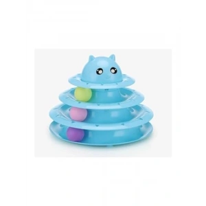 Neptüns 3 Katlı Kedi Oyuncağı Kedi Başlıklı Çok Renkli