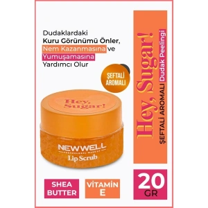 New Well Hey Sugar - Şeftali Aromalı Dudak Peelingi 20 gr