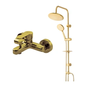 Newarc Domino Altın Banyo Bataryası - Duş Ünitesi 440615G-971518