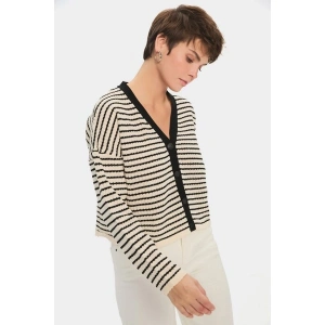 NG Style Exclusive Çizgili Triko Hırka