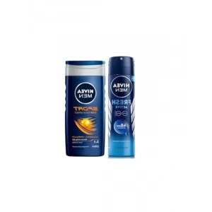 NIVEA Fresh Sprey Deodorant 150 Ml Erkek + Sport Duş Jeli 250 Ml Erkek