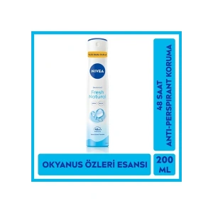 Nivea Kadın Sprey Deodorant Fresh Natural Ter ve Ter Kokusuna Karşı 48 Saat Deodorant Koruması 200 ml