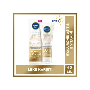Nivea LUMINOUS630 Leke Kaşıtı Güneş Koruyucu Yüz Kremi 40ML, SPF50, Hyalüronik Asit, E Vitamini, Uva/uvb