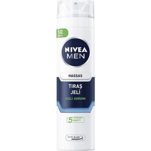 Nivea Men Hassas Tıraş Jeli - Alkolsüz, Papatya ve E Vitamini ile Zenginleştirilmiş, 200 ml, Ultra Glide Teknolojisi ile Yakın ve Konforlu Tıraş