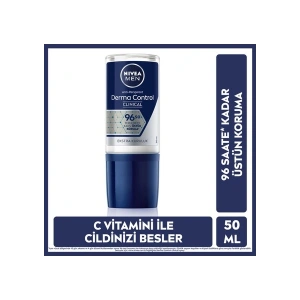 NiveabMen Erkek Roll-on Deodorant Derma Control Clinical 50ml, 96 Saat Üstün Koruma, C Vitamini