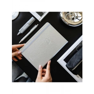 Noktalı Defter, A5 Boyut, 140 gr Kağıt, 80 Yaprak, Silver Glow