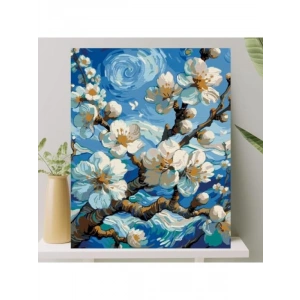 Numaralandırılmış Sayılarla Boyama Tuval Seti - 40x50 cm (Bahar Dalı)