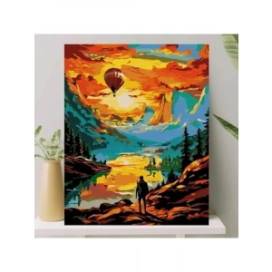 Numaralı Tuval Boyama Seti Fırça ve Boya İle 40x50 cm